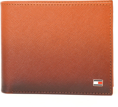 TOMMY HILFIGER Men Tan Genuine Leather Wallet(4 Card Slots)