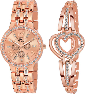 MAAN INTERNATIONAL Rose-Gold-52-Heart Analog Watch - For Women