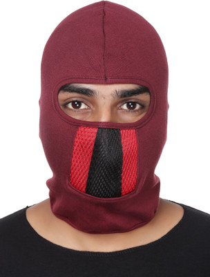 H-Store Maroon Bike Face Mask for Men & Women(Size: Free,  Balaclava)