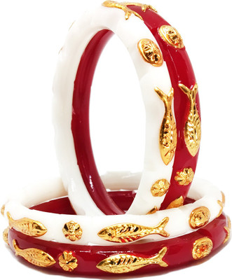 TANVI J Plastic Gold-plated Bangle Set(Pack of 4)