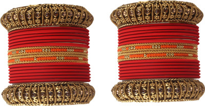 Shiv_Jewels Alloy Pearl Gold-plated Bangle(Pack of 32)
