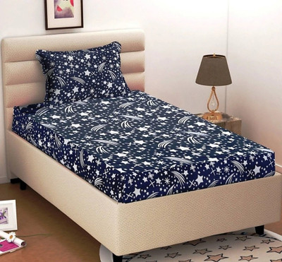 HSR Collection 180 TC Cotton Single Printed Flat Bedsheet(Pack of 1, Multicolor)