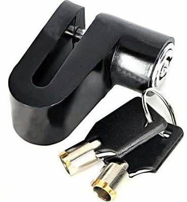 Ubee Anti Bike Disk Lock Universal Anti Theft Protection All Bicycle/Motorcycle Safety Disc Brake Lock with 2 Keys (Black) Disc Lock(Black)