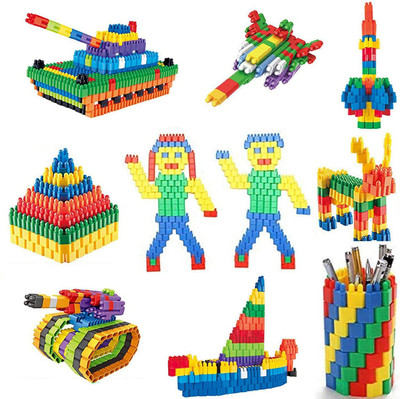 TechHark 200+ PCS Creative Bullets Shaped Stem Building Blocks Toy Set For Kids (Made In India)(Multicolor)