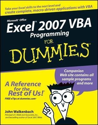 Excel 2007 VBA Programming For Dummies(English, Paperback, Walkenbach John)