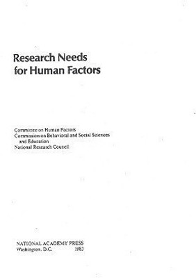 Research Needs for Human Factors(English, Paperback, National Research Council)
