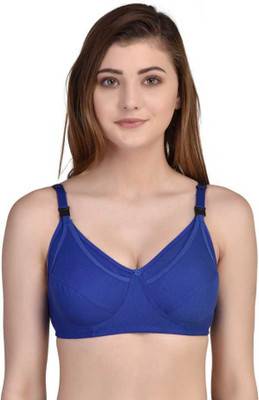 CYXUS Women Maternity/Nursing Non Padded Bra(Blue)