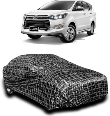 APNEK Car Cover For Toyota Innova Crysta (With Mirror Pockets)(Silver, Black)