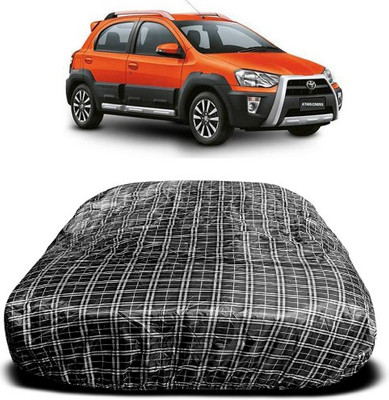 APNEK Car Cover For Toyota Etios Liva (With Mirror Pockets)(White, Black)
