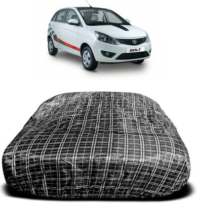 APNEK Car Cover For Tata Bolt (With Mirror Pockets)(White, Black)