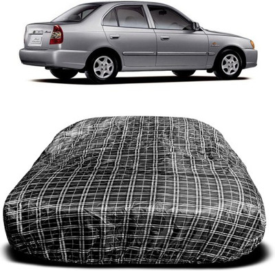 NUMBOR ONE Car Cover For Hyundai Accent (With Mirror Pockets)(Multicolor)