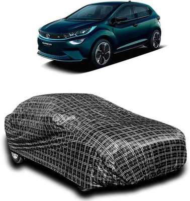 APNEK Car Cover For Tata Altroz EV (With Mirror Pockets)(Silver, Black)