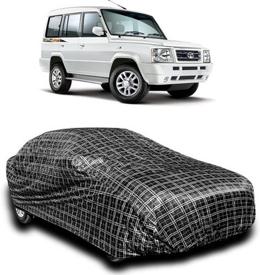 APNEK Car Cover For Tata Sumo Gold (With Mirror Pockets)(Silver, Black)