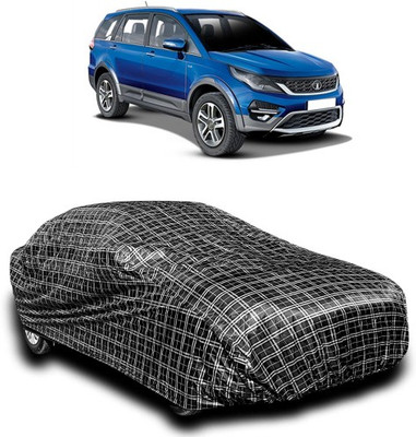 APNEK Car Cover For Tata Hexa (With Mirror Pockets)(Silver, Black)