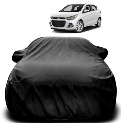 Purpleheart Car Cover For Chevrolet Spark (With Mirror Pockets)(Black)