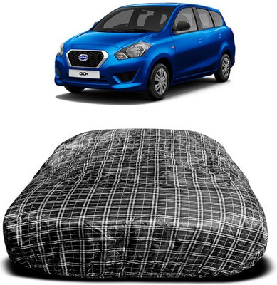 APNEK Car Cover For Nissan Go+ (With Mirror Pockets)(White, Black)