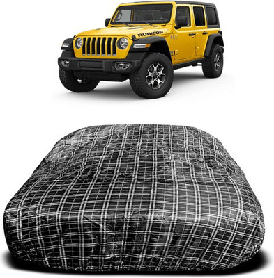 APNEK Car Cover For Jeep Wrangler (With Mirror Pockets)(White, Black)
