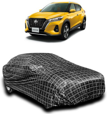 APNEK Car Cover For Nissan Kicks (With Mirror Pockets)(Silver, Black)