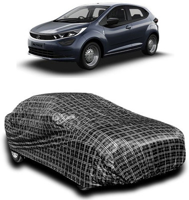 APNEK Car Cover For Tata Altroz (With Mirror Pockets)(Silver, Black)