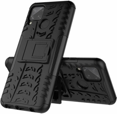 ALONZO Front & Back Case for OPPO A15, OPPO A15 2020, OPPO A15 PC Dual Layer with Stand Back Cover(Black, Pack of: 1)