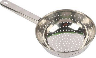 Bekner Bkn-022 Strainer with Hole Bowl/Poha Jara Stainless Steel Handheld Colander Colander(Silver Pack of 1)