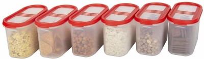 Cutting EDGE Plastic Utility Container  - 1200 ml(Pack of 6, Red)