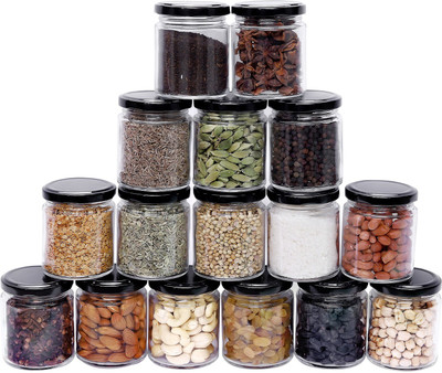 PANEL'S Glass Grocery Container  - 200(Pack of 16, White)