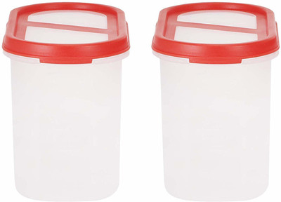 Cutting EDGE Plastic Utility Container  - 1200 ml(Pack of 2, Red)