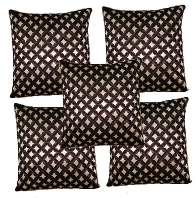 JDX Abstract Cushions Cover(Pack of 5, 40 cm*40 cm, Black)