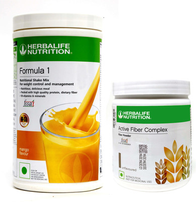 HERBALIFE Formula 1 Nutritional Shake Mix Vanilla 500 gm And Active fiber complex Plant-Based Protein(500 g, 200 g, MANGO, Unflavored)