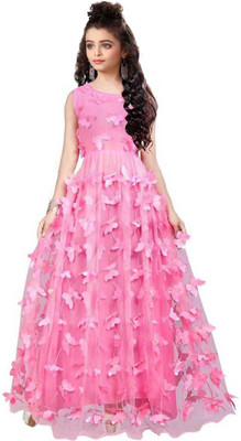 Manav fashion Anarkali Gown(Pink)