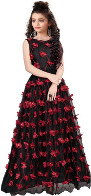 Manav fashion Anarkali Gown(Multicolor)