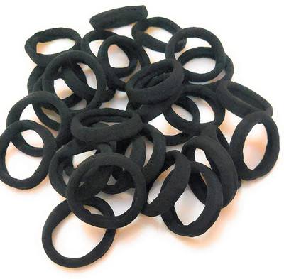 AVEU Black(MATTE) stretchable ponytail elastic latest newly launched rubber hair bands for women and girls_15 PIECES Rubber Band(Black)