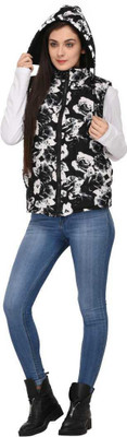 Hypnotizing style Sleeveless Floral Print Women Jacket