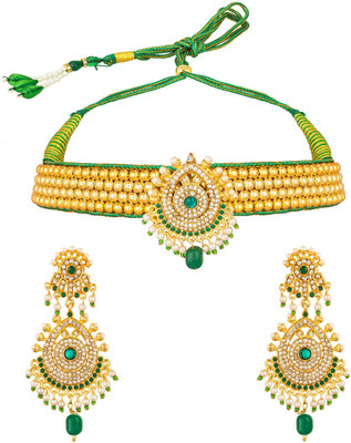 AADITA Alloy Gold-plated Gold Jewellery Set(Pack of 1)