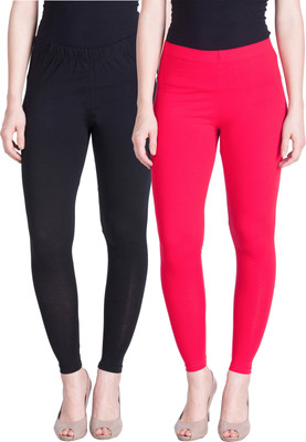 Lyra Ankle Length  Ethnic Wear Legging(Black, Red, Solid)