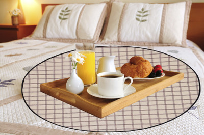 Glassiano Round Pack of 1 Table Placemat(Multicolor, Polyester)