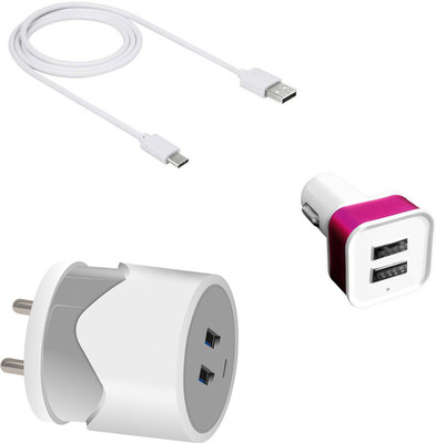 DAKRON Wall Charger Accessory Combo for Huawei P40 lite(White)
