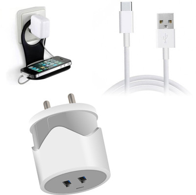 DAKRON Wall Charger Accessory Combo for Realme Narzo 20 Pro(White)