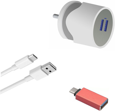 DAKRON Wall Charger Accessory Combo for OPPO A53s(Multicolor)