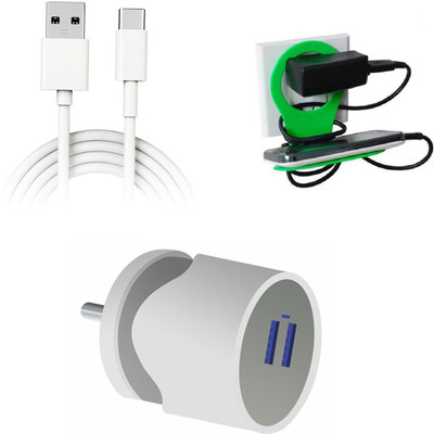 DAKRON Wall Charger Accessory Combo for Samsung Galaxy M51(White)