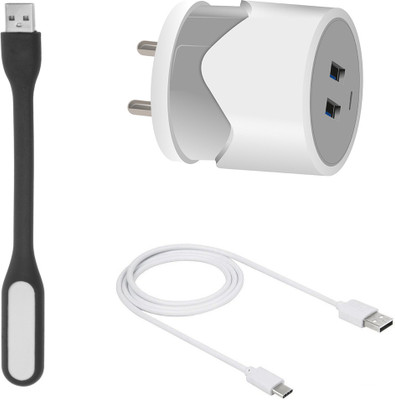 DAKRON Wall Charger Accessory Combo for Vivo Y30(White)