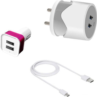 DAKRON Wall Charger Accessory Combo for Coolpad Cool 6(White)