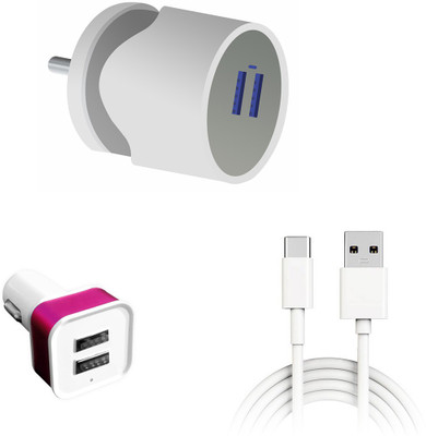 DAKRON Wall Charger Accessory Combo for Realme 7(White)