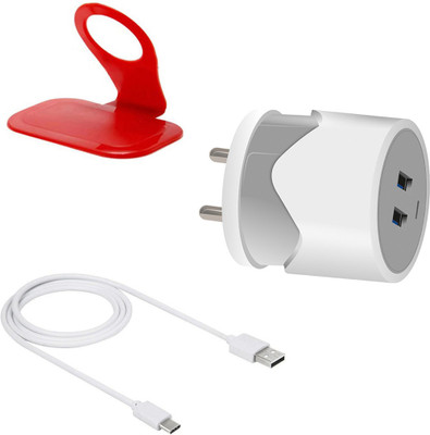 DAKRON Wall Charger Accessory Combo for Samsung Galaxy A51(White)