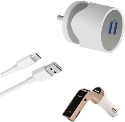 DAKRON Wall Charger Accessory Combo for OPPO A53s(Multicolor)