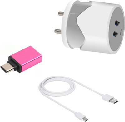 DAKRON Wall Charger Accessory Combo for Micromax In note 1(Multicolor)