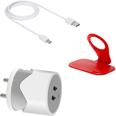 DAKRON Wall Charger Accessory Combo for Huawei P40 lite(Multicolor)