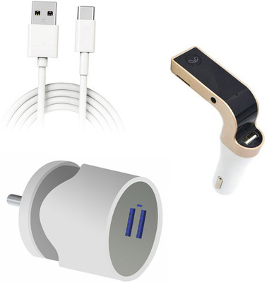 DAKRON Wall Charger Accessory Combo for OPPO F17(Multicolor)