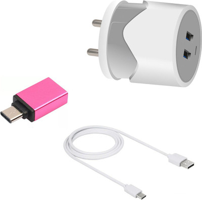 DAKRON Wall Charger Accessory Combo for Samsung Galaxy A51(White)